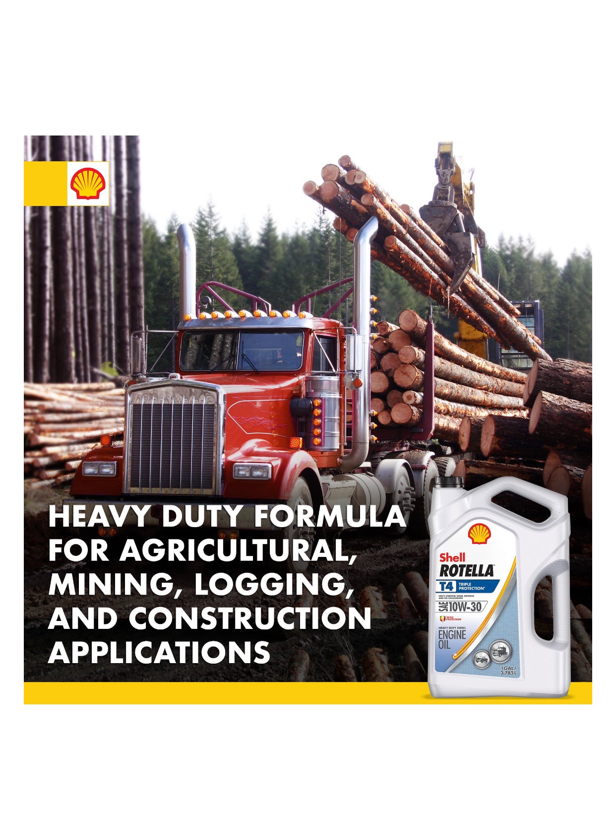 SHELL ROTELLA T4 TRIPLE PROTECTION SAE 10W-30 1GAL (4 pack)