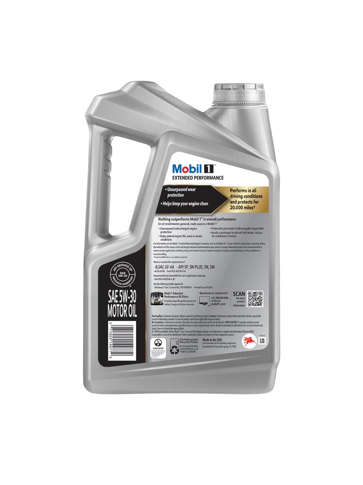 MOBIL 1 EXTENDED PERFORMANCE PROTECTORS FOR 20.000 MILE 5W-30 5QT (3 pack)