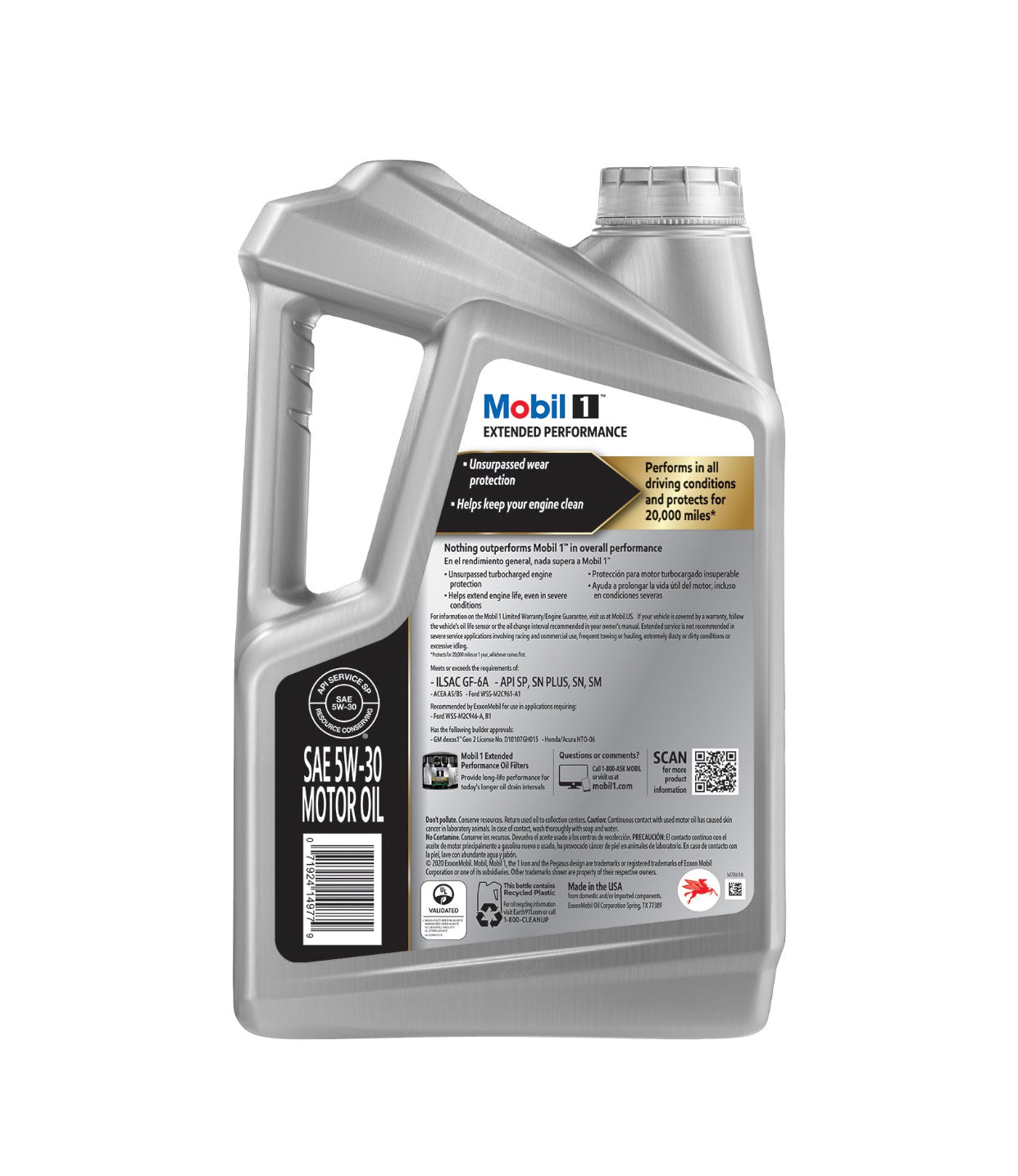 MOBIL 1 EXTENDED PERFORMANCE PROTECTORS 20.000 MILE 10W-30 5QT (3 pack)