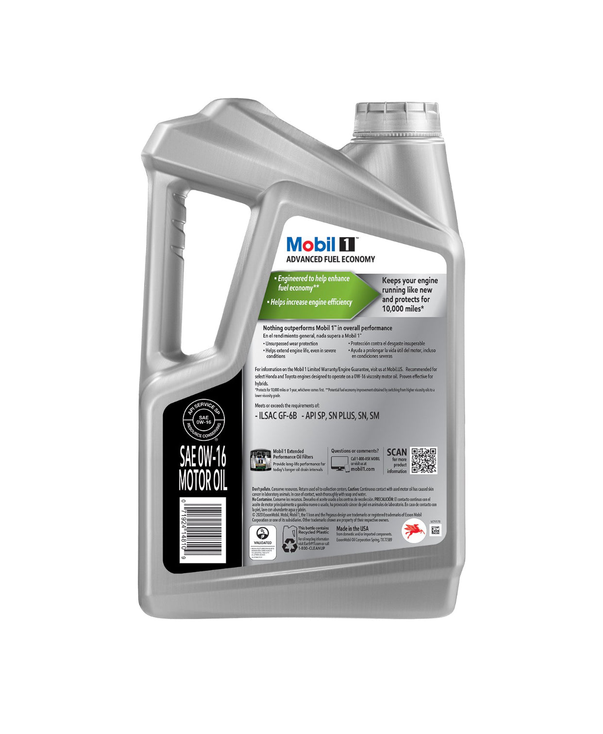 MOBIL 1 ADVANCED ECONOMY PROTECTS FOR 10.000 MILES 0W-16 5QT (3 pack)