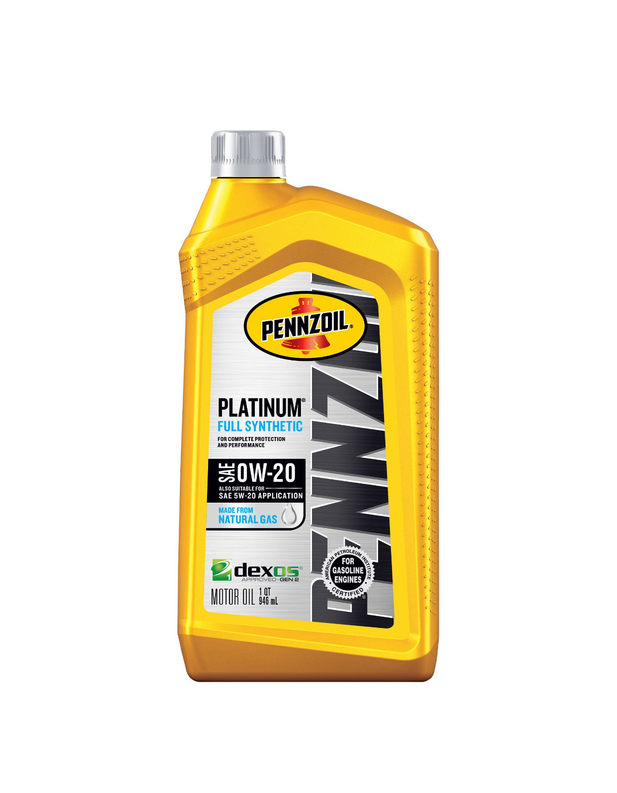 PENNZOIL PLATINUM FULL SYNTHETIC SAE 0W-20 1QT (6 pack)