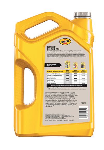 PENNZOIL PLATINUM FULL SYNTHETIC (PUREPLUS) SAE 5W-20 5QT (3 pack)