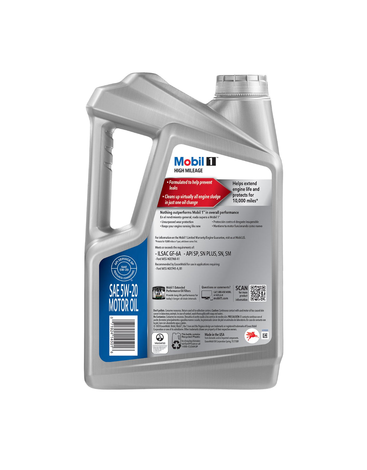 MOBIL 1 HIGH MILEAGE PROTECTORS FOR 10.000 MILE 5W-20 5QT (3 pack)