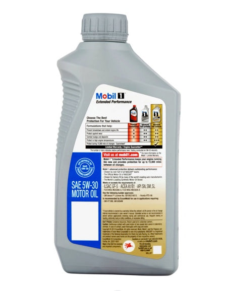 MOBIL 1 EXTENDED PERFORMANCE 5W-30 PROTECTORS FOR 15.000 MILES 5W-30 1QT (6 pack))