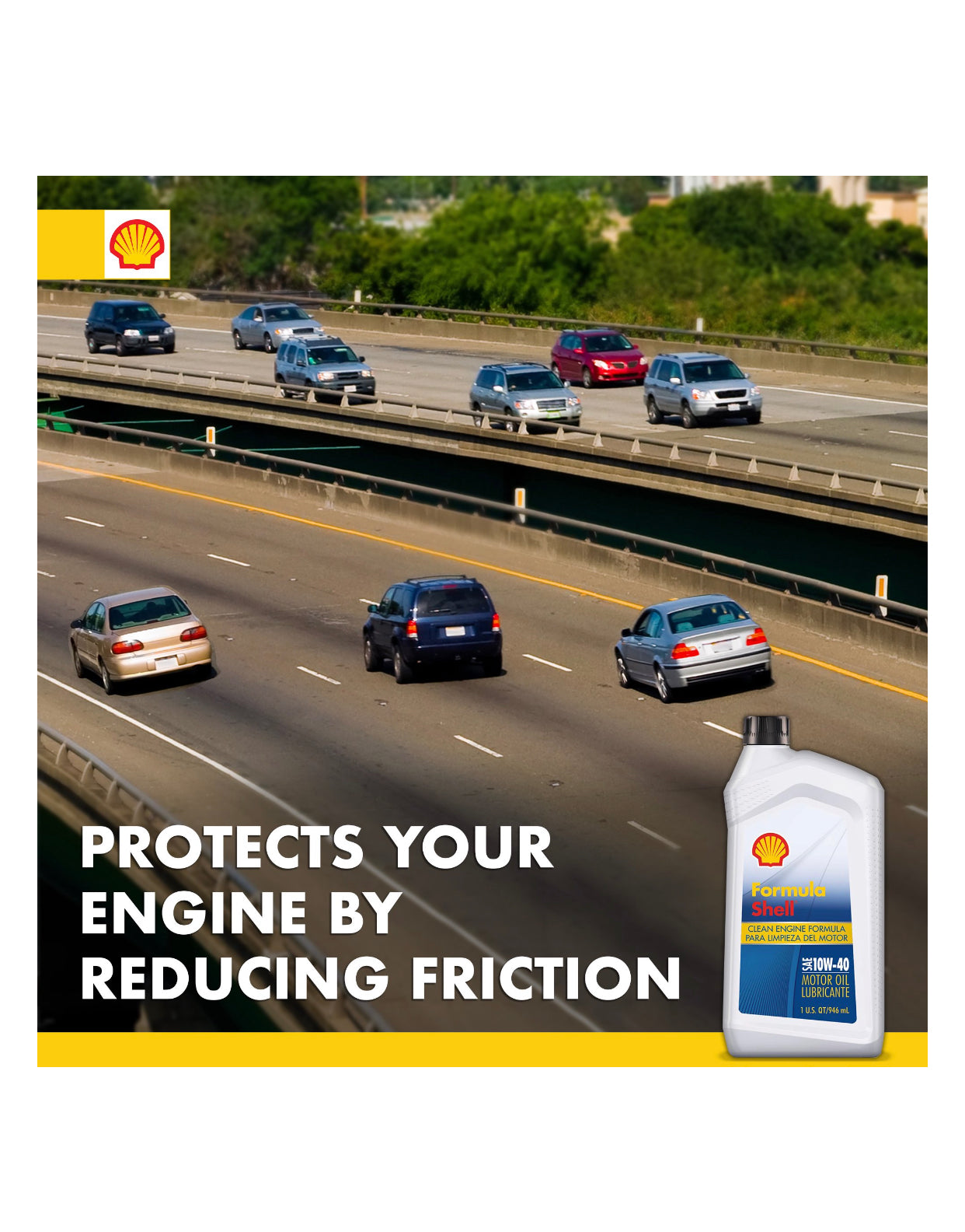 FORMULA SHELL CLEAN ENGINE FORMULA SAE 10W-40 1QT (6 pack)