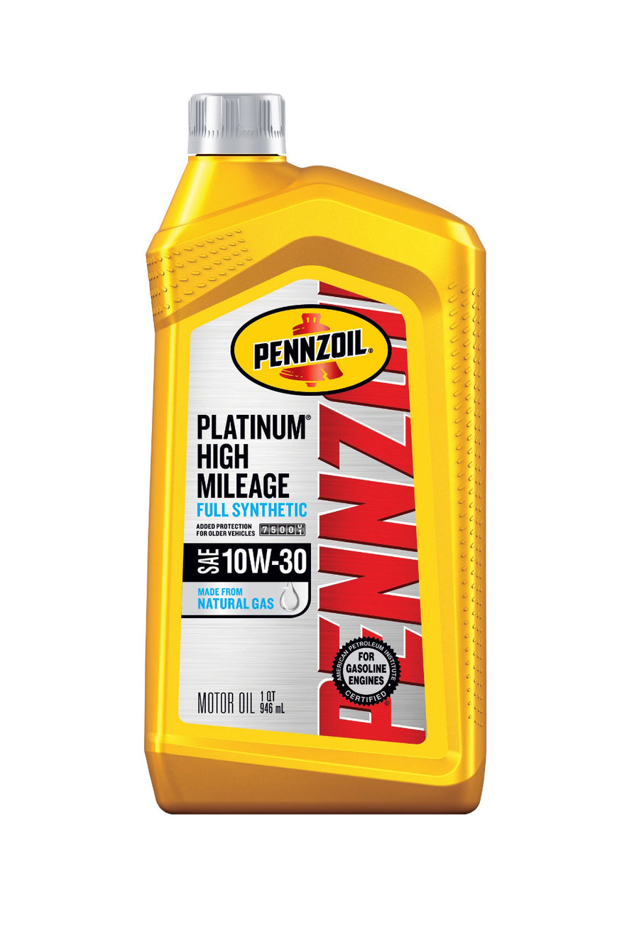 PENNZOIL PLATINUM HIGH MILEAGE FULL SYNTHETIC SAE 10W-30 1QT (6 pack)