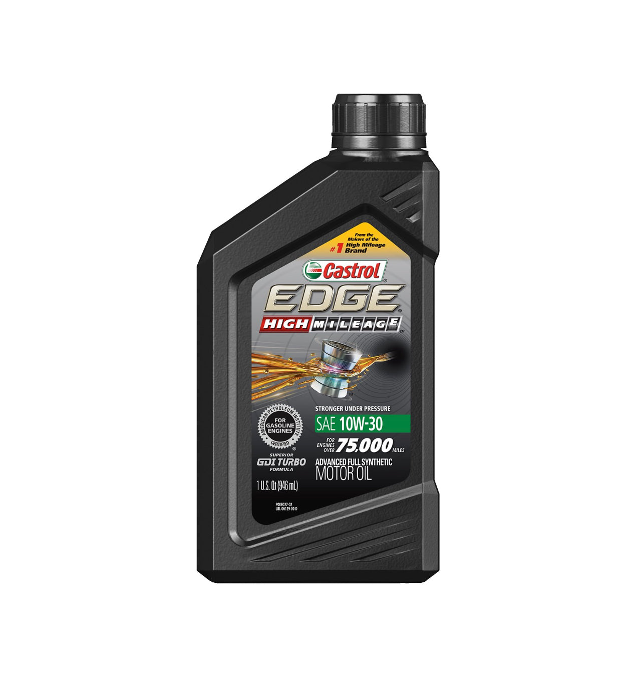 CASTROL EDGE HIGH MILEAGE FULL SYNTHETIC SAE 10W-30 1QT (6 pack)