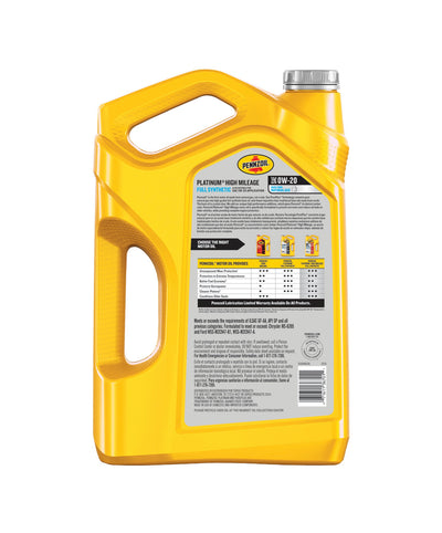 PENNZOIL HIGH MILEAGE FULL SYNTHETIC SAE 0W-20 5QT (3 pack)