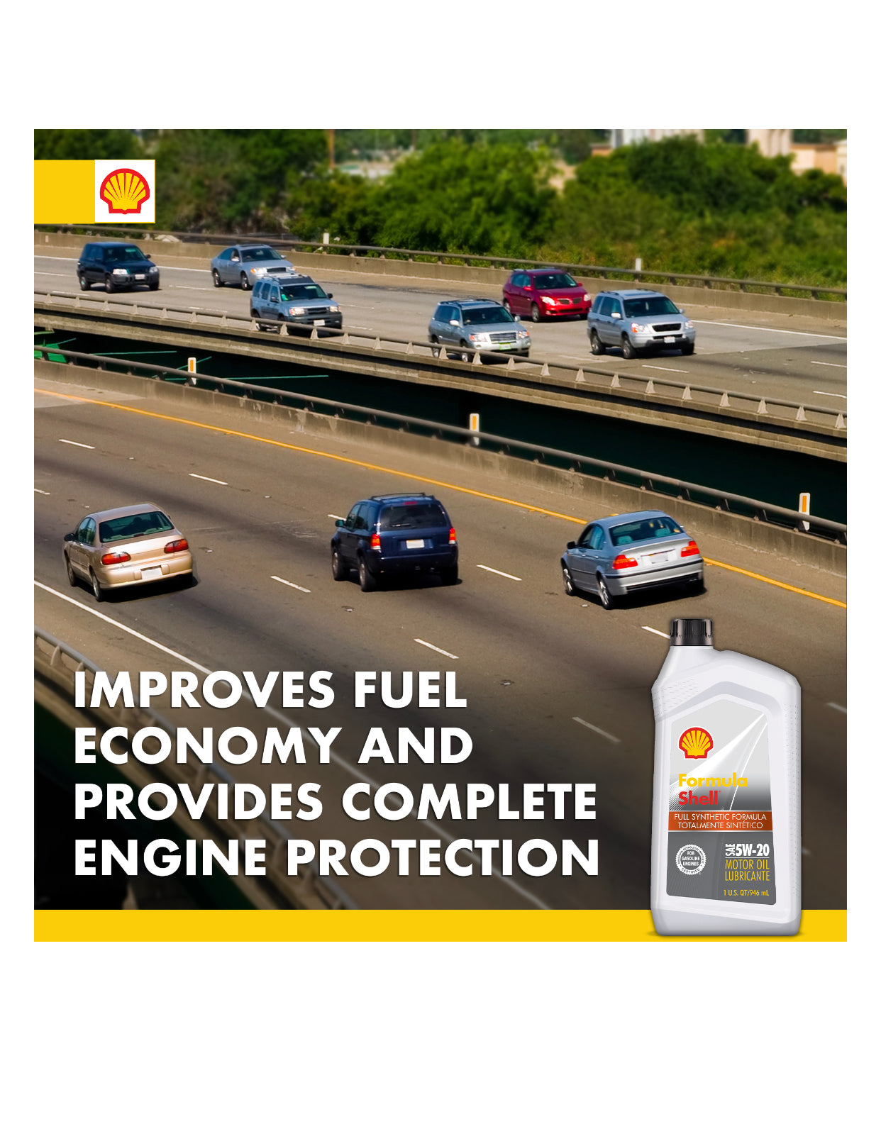 FORMULA SHELL FULL SYNTHETIC SAE 5W-20 1QT (6 pack)