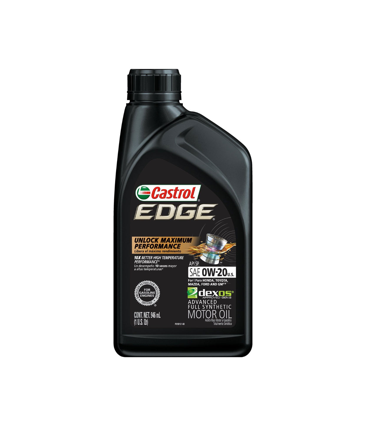 CASTROL EDGE UNLOCK MAXIMUM PERFORMANCE FULL SYNTHETIC SAE 0W-20 1QT (6 pack)