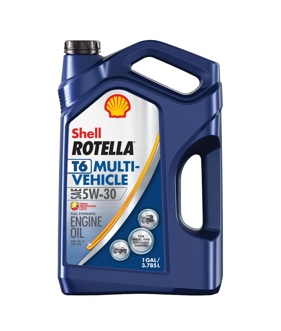 SHELL ROTELLA T6 MULTI-VEHICLE FULL SYNTHETIC SAE 5W-30 1GAL (3 pack)
