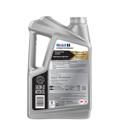 MOBIL 1 EXTENDED PERFORMANCE PROTECTOR FOR 20.000 MILES 0W-20 5QT (3 pack)