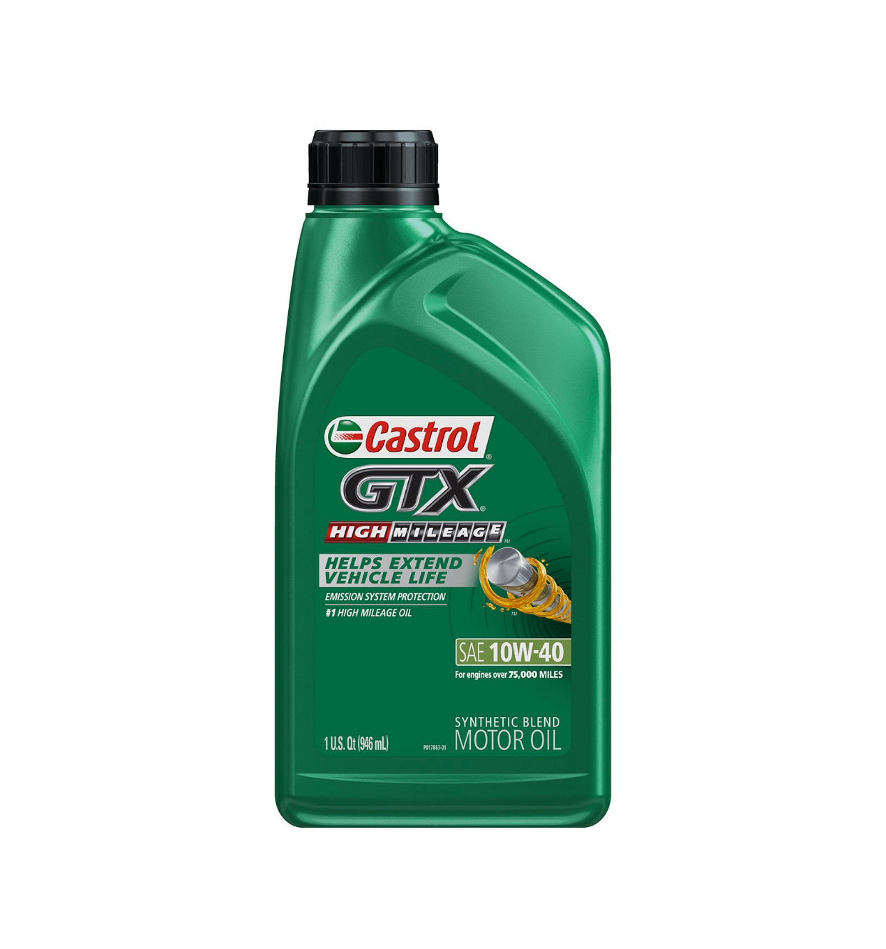 CASTROL GTX HIGH MILEAGE SYNTHETIC BLEND SAE 10W-40 5QT (3 pack)