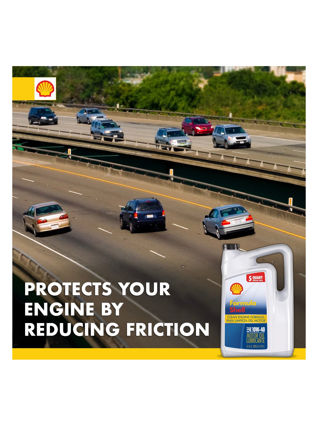 FORMULA SHELL CLEAN ENGINE SAE 10W-40 5QT (3 pack)