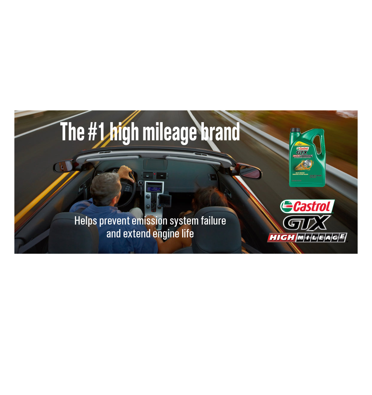 CASTROL GTX HIGH MILEAGE SYNTHETIC BLEND SAE 10W-40 5QT (3 pack)