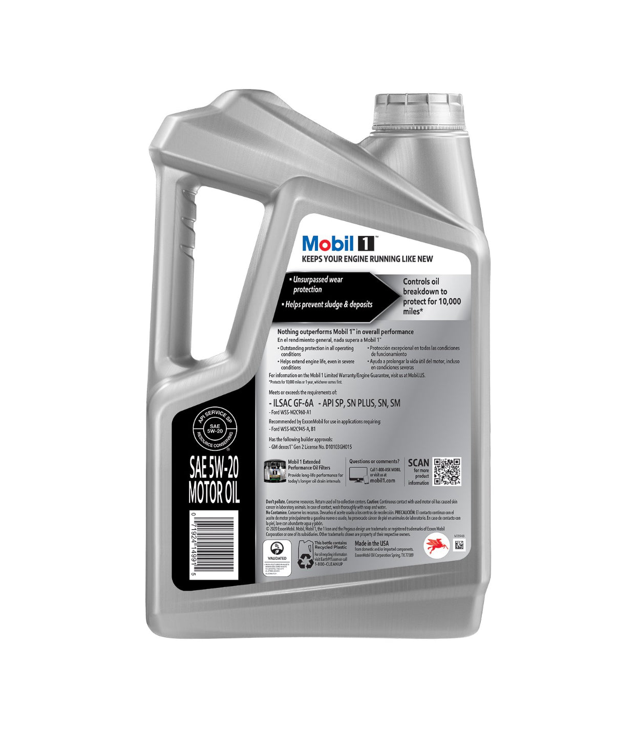 MOBIL 1 KEEPS YOURS ENGINE PROTECTORS FOR 10.000 MILES 5W-20 5QT (3 pack)