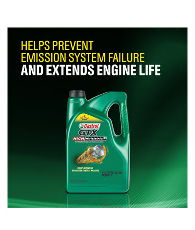 CASTROL GTX HIGH MILEAGE SYNTHETIC BLEND SAE 10W-40 5QT (3 pack)